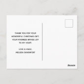 Weihnachtsverkehr mit Niedlichen Tieren Danke Postkarte (Rückseite)