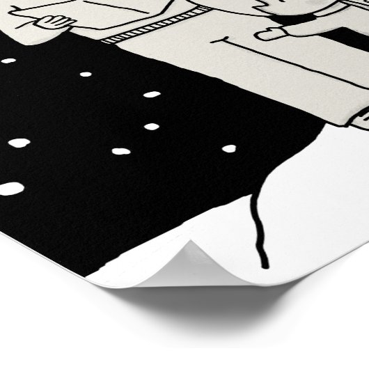 Weihnachtsverkehr Poster (Ecke)