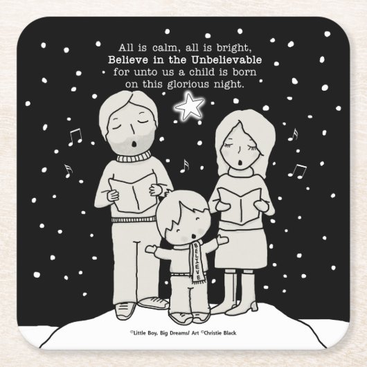 Weihnachtsverkehr Rechteckiger Pappuntersetzer (Vorderseite)