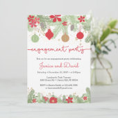 WeihnachtsVerlobungs-Party Einladungen (Stehend Vorderseite)