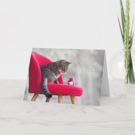 Weihnachtsverlockungen Feiertagskarte (Vorderseite)