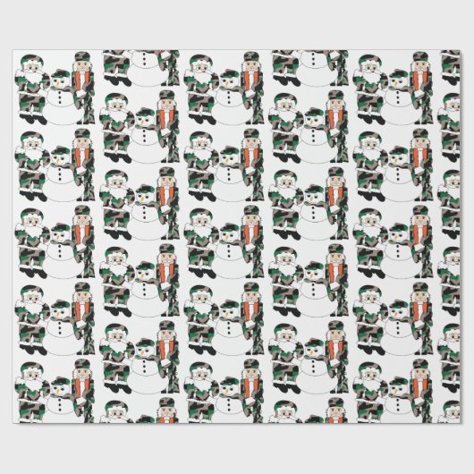 Weihnachtsverpackung, Camouflage Weihnachten Geschenkpapier (Flach)