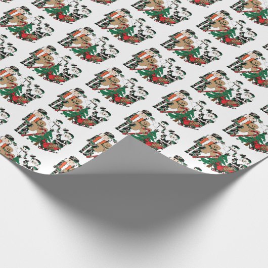 Weihnachtsverpackung, Camouflage Weihnachten Geschenkpapier (Ecke)