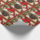 Weihnachtsverpackung für Mops Geschenkpapier (Ecke)