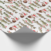 Weihnachtsverpackung, Geschenkpackung, Hirsch, Fis Geschenkpapier (Ecke)