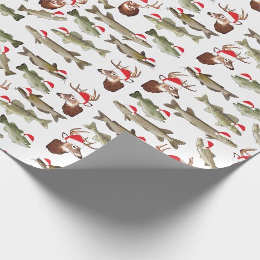 Weihnachtsverpackung, Geschenkpackung, Hirsch, Fis Geschenkpapier (Ecke)