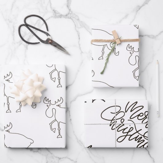 Weihnachtsverpackung Geschenkpapier Set (Vorderseite)