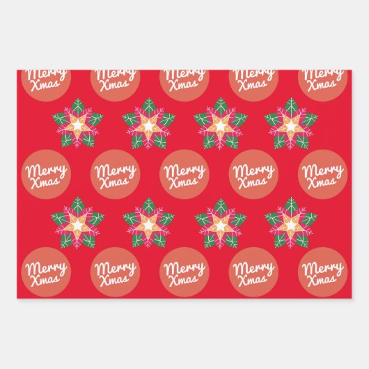 Weihnachtsverpackung Geschenkpapier Set (Vorderseite)