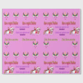 Weihnachtsverpackung mit Einhorn Geschenkpapier (Flach)