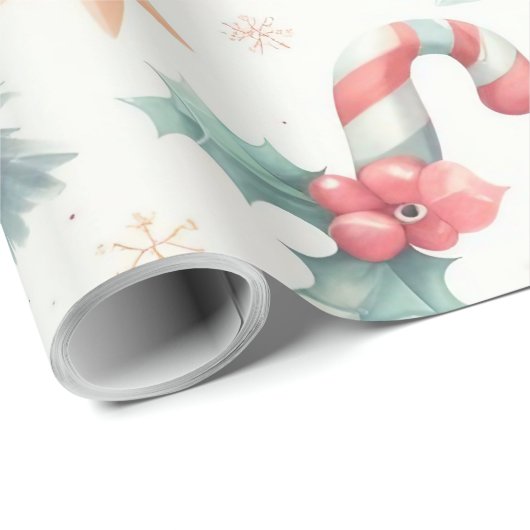 Weihnachtsverpackung mit Schneemännern Geschenkpapier (Rolleneckpunkt)