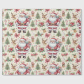 Weihnachtsverpackung mit Weihnachtsmann Geschenkpapier (Flach)