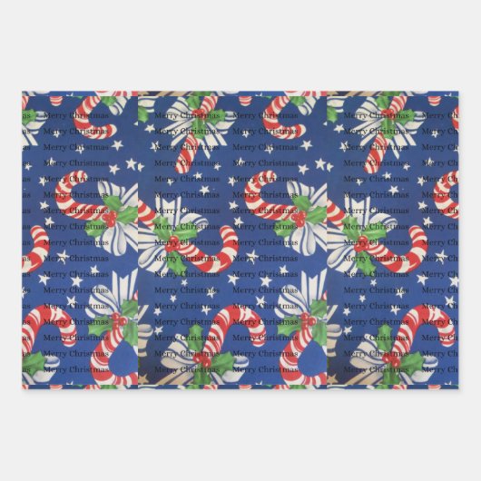 Weihnachtsverpackungen Geschenkpapier Set (Vorderseite 3)