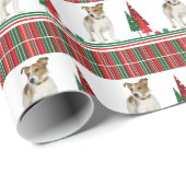 Weihnachtsverpackungs-Papier Jack-Russells Retro Geschenkpapier (Rolleneckpunkt)