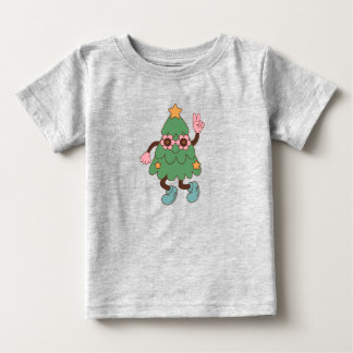 Weihnachtsverrückter Baum Baby T-shirt