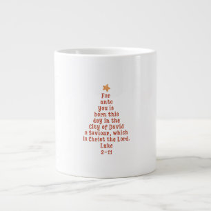 Weihnachtsvers-Tasse Lukas 2:11 Jumbo-Tasse