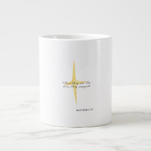 Weihnachtsvers-Tasse Matthäus 2:10 Jumbo-Tasse