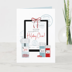 Weihnachtsverschreibung für die Dosierung von Chee Feiertagskarte