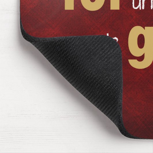 Weihnachtsverse in Rot Mousepad (Ecke)