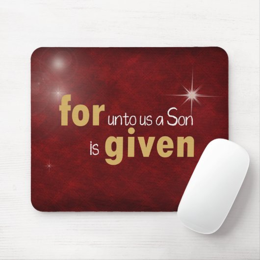 Weihnachtsverse in Rot Mousepad (Mit Mouse)