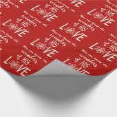 Weihnachtsverse mit Schneeflocke Geschenkpapier (Ecke)