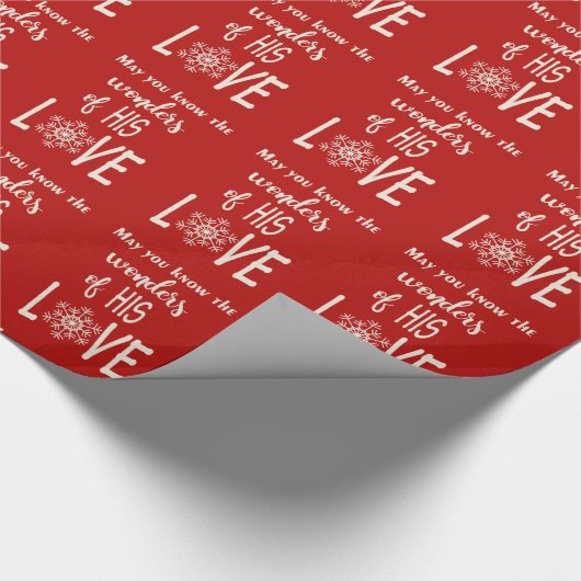 Weihnachtsverse mit Schneeflocke Geschenkpapier (Ecke)