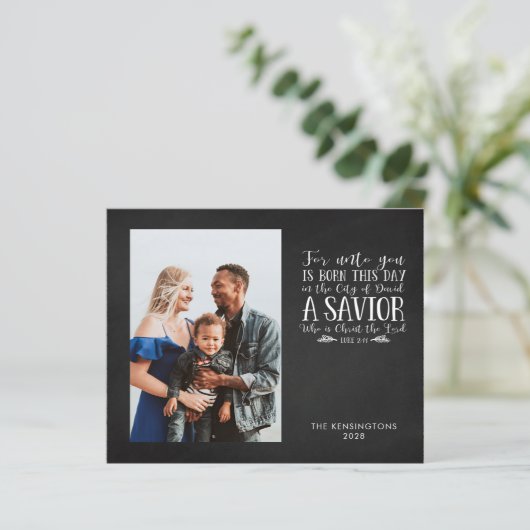 Weihnachtsverse Typografie Holiday Foto (Stehend Vorderseite)