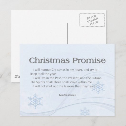 Weihnachtsversprechen Feiertagspostkarte (Vorne/Hinten)