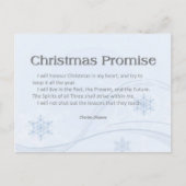 Weihnachtsversprechen Feiertagspostkarte (Vorderseite)