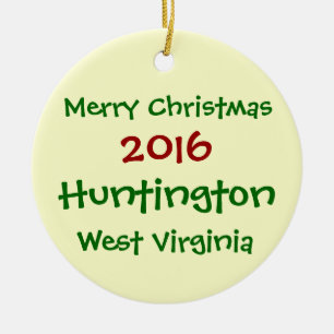 WEIHNACHTSverzierung 2016 HUNTINGTONS WEST Keramik Ornament