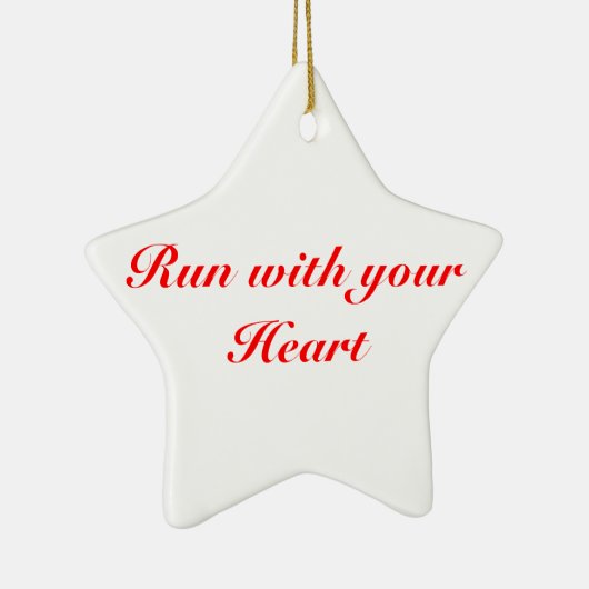 Weihnachtsverzierung 5K für Läufer, Stern Keramikornament (Rechts)