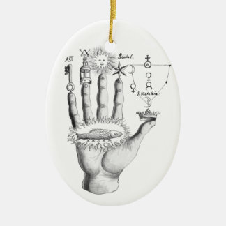 Weihnachtsverzierung - Alchimiezeichen Keramikornament