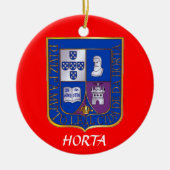 Weihnachtsverzierung Azoren Horta Faial Keramikornament (Vorne)
