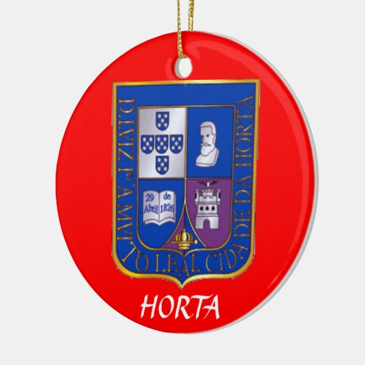 Weihnachtsverzierung Azoren Horta Faial Keramikornament (Links)