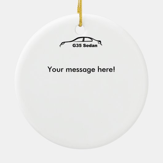 Weihnachtsverzierung der Limousine-G35 Keramikornament (Hinten)