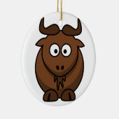 Weihnachtsverzierung des Gnu-(Wildebeest) Keramikornament (Rechts)