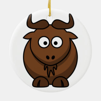 Weihnachtsverzierung des Gnu-(Wildebeest) Keramikornament