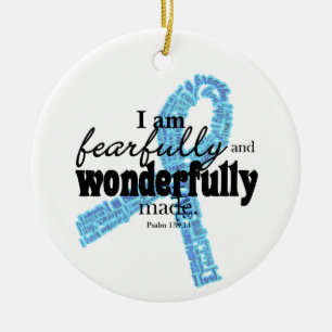 Weihnachtsverzierung des Trisomy-18 Keramikornament