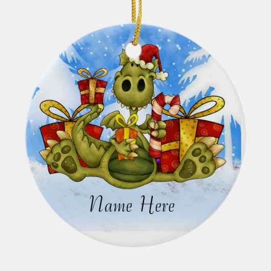 Weihnachtsverzierung, die Sie personifizieren Keramikornament (Vorne)