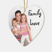 Weihnachtsverzierung - Familien-Liebe Keramik Ornament (Links)