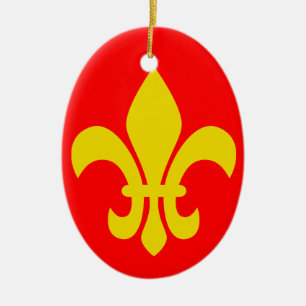 Weihnachtsverzierung Fleur de Lis* Frankreich Keramikornament