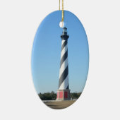 Weihnachtsverzierung Hatteras Leuchtturm-OBX NC Keramik Ornament (Rechts)