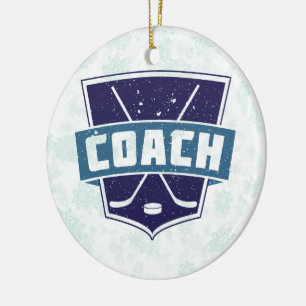 Weihnachtsverzierung, Hockey-Zug Keramikornament