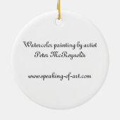 Weihnachtsverzierung in Slowenien-Kirche Keramik Ornament (Hinten)