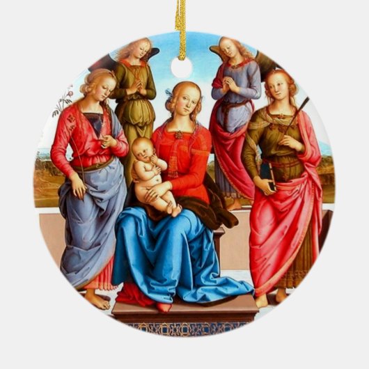 Weihnachtsverzierung Keramik Ornament (Hinten)