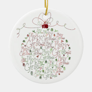 Weihnachtsverzierung Keramikornament