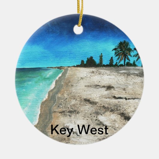 Weihnachtsverzierung Key West Florida Keramik Ornament (Vorne)