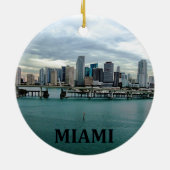 Weihnachtsverzierung Miamis Florida Keramikornament (Hinten)