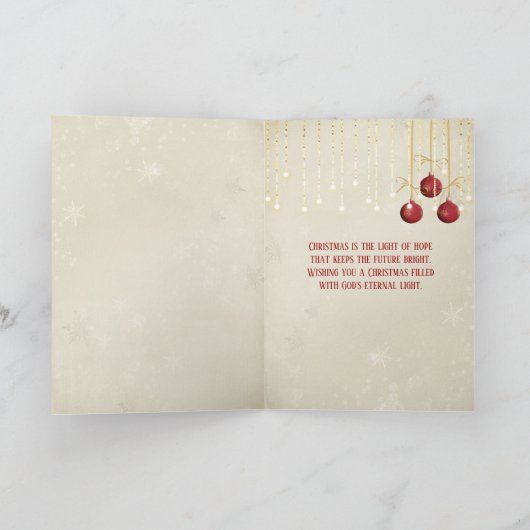 Weihnachtsverzierung mit Bibel Karte (Innenseite)