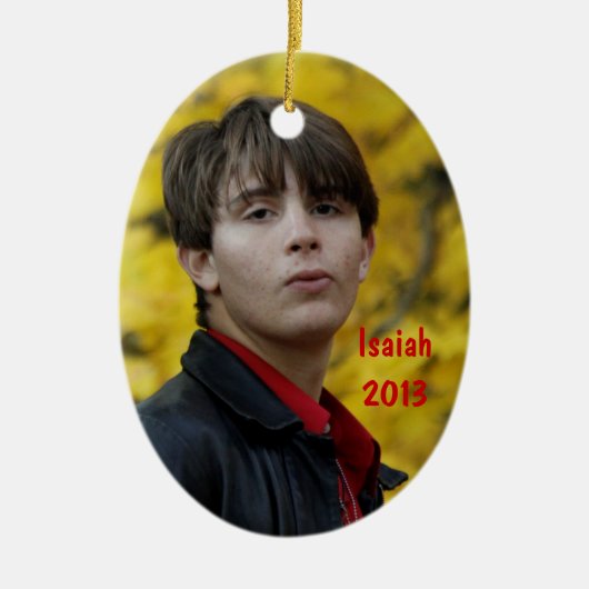 Weihnachtsverzierung mit Jesaja u. Micah Keramikornament (Vorne)