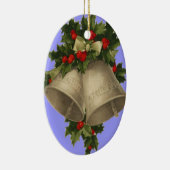 Weihnachtsverzierung mit Luke-Vers und Bell Keramik Ornament (Rechts)